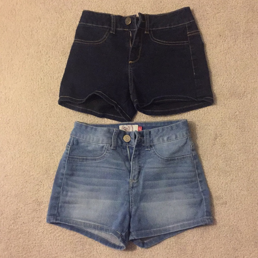Two pairs size 0 SO shorts